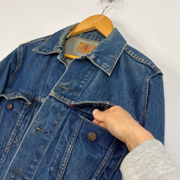 Vintage Levi's Jean Jacket Mens 38 Blue Denim Trucker Made in Canada 80s 90s - Picture 6 of 16